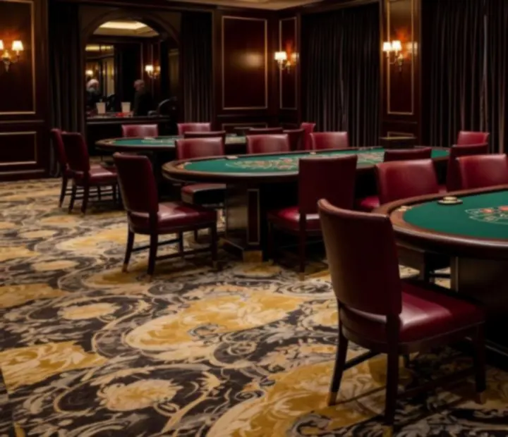 Verlichte casino uithangbord en entree in de avond