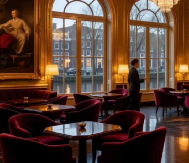 Luxe gouden casino ambiance met stijlvolle speeltafels