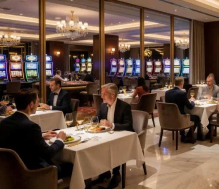 Sfeervol restaurant in een Holland Casino vestiging met luxe inrichting